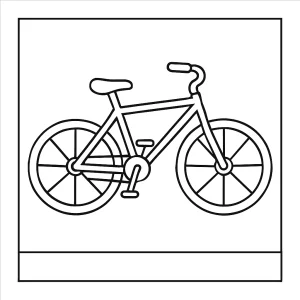 Bicycle coloring page – printable coloring sheet for kids