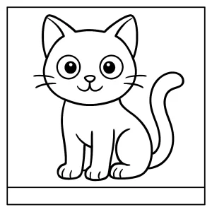 Black cat coloring page for free printable activities for kids