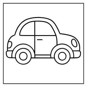Car coloring page for kids – free printable coloring page with a cartoon car