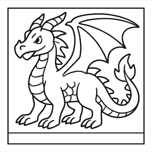 Majestic dragon coloring page for free printable fun for kids and fantasy fans