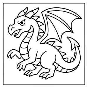 Majestic dragon coloring page for free printable fun