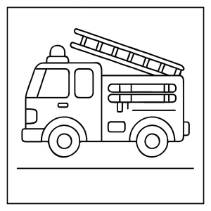 Fire truck coloring page for kids – free printable coloring page