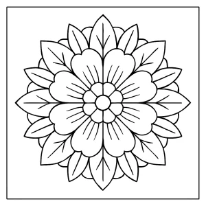 Intricate flower mandala coloring page for free, printable and suitable for kids and adults.