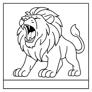 Roaring lion coloring page for free printable fun for kids