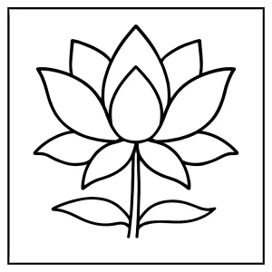 Lotus flower coloring page for free, printable and perfect for kids and adults