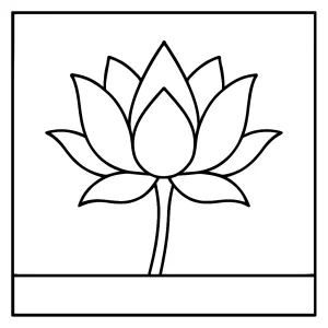 Lotus flower coloring page with detailed petals for free printable coloring