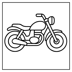 Sporty motorbike coloring page for free printing and coloring, perfect for kids and vehicle enthusiasts