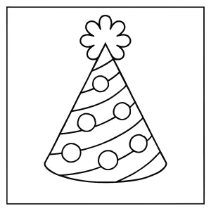 Party hat coloring page for free printable fun and creative coloring activities