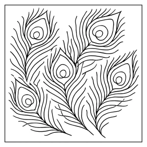 Intricate peacock feathers coloring page for free printing and coloring