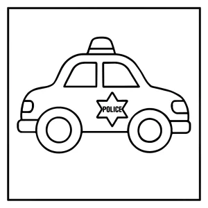Police car coloring page for free printable fun for kids