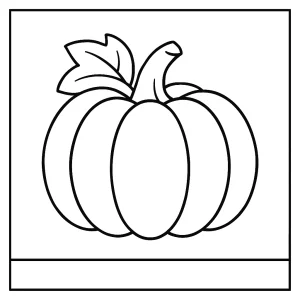 Pumpkin coloring page for kids – free printable sheet with a plump pumpkin to color