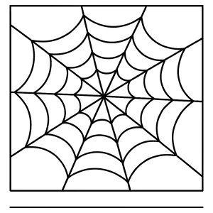 Spider web coloring page – free printable coloring page for kids and adults