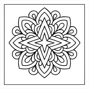 Star mandala coloring page for free printing and coloring
