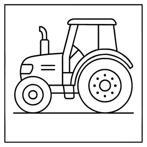Tractor coloring page for kids to print and color