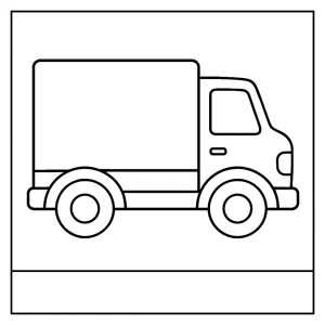 Truck coloring page – printable big truck illustration for kids to color