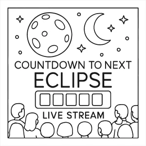 Lunar eclipse school assembly countdown coloring page for free printable fun