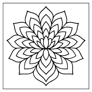 Lotus petal mandala coloring page with intricate floral patterns for free printable coloring activity